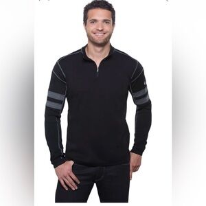 Kuhl Men's Kuhl Team Quarter Zip 100% Merino Wool Sweater Performance 3196 $149
